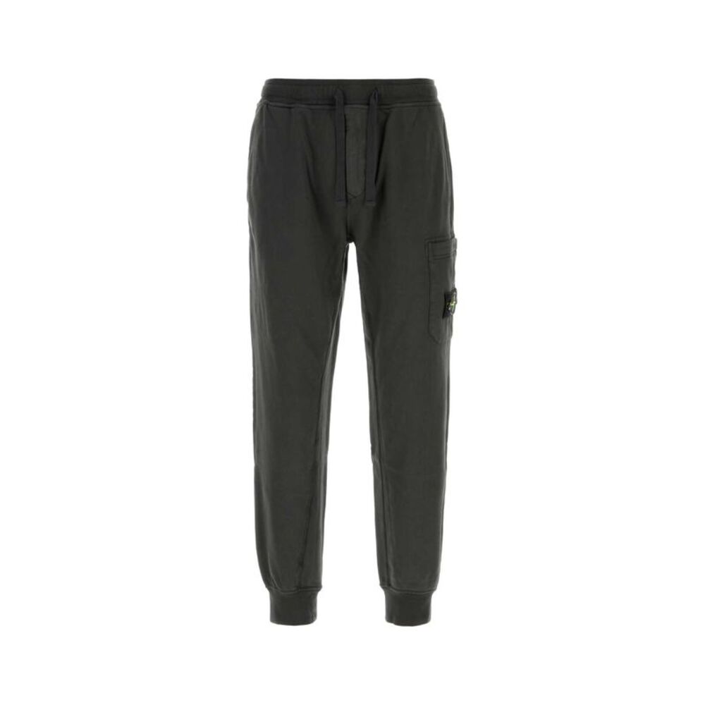 Stone Island Men Charcoal Cotton Joggers
